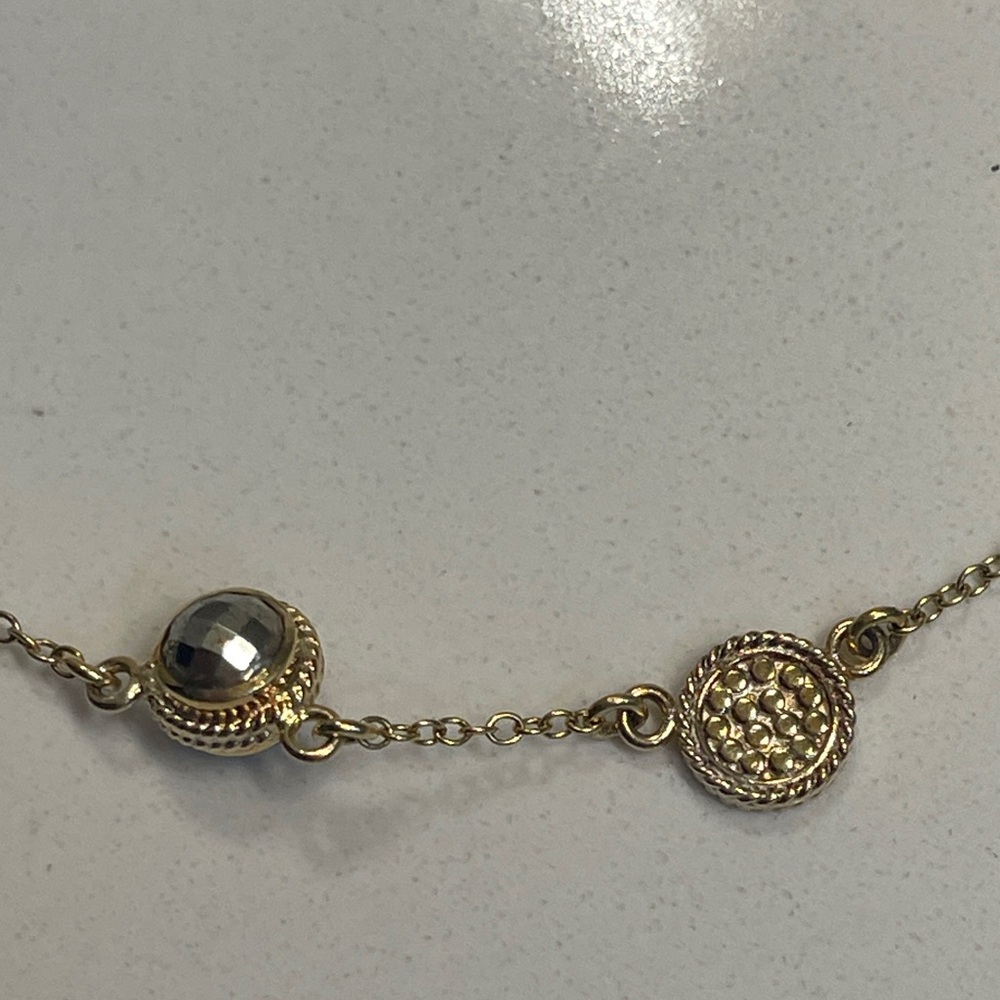 Elegant Anna Beck Gold Over Sterling Silver Station Necklace - Picture 3 of 7